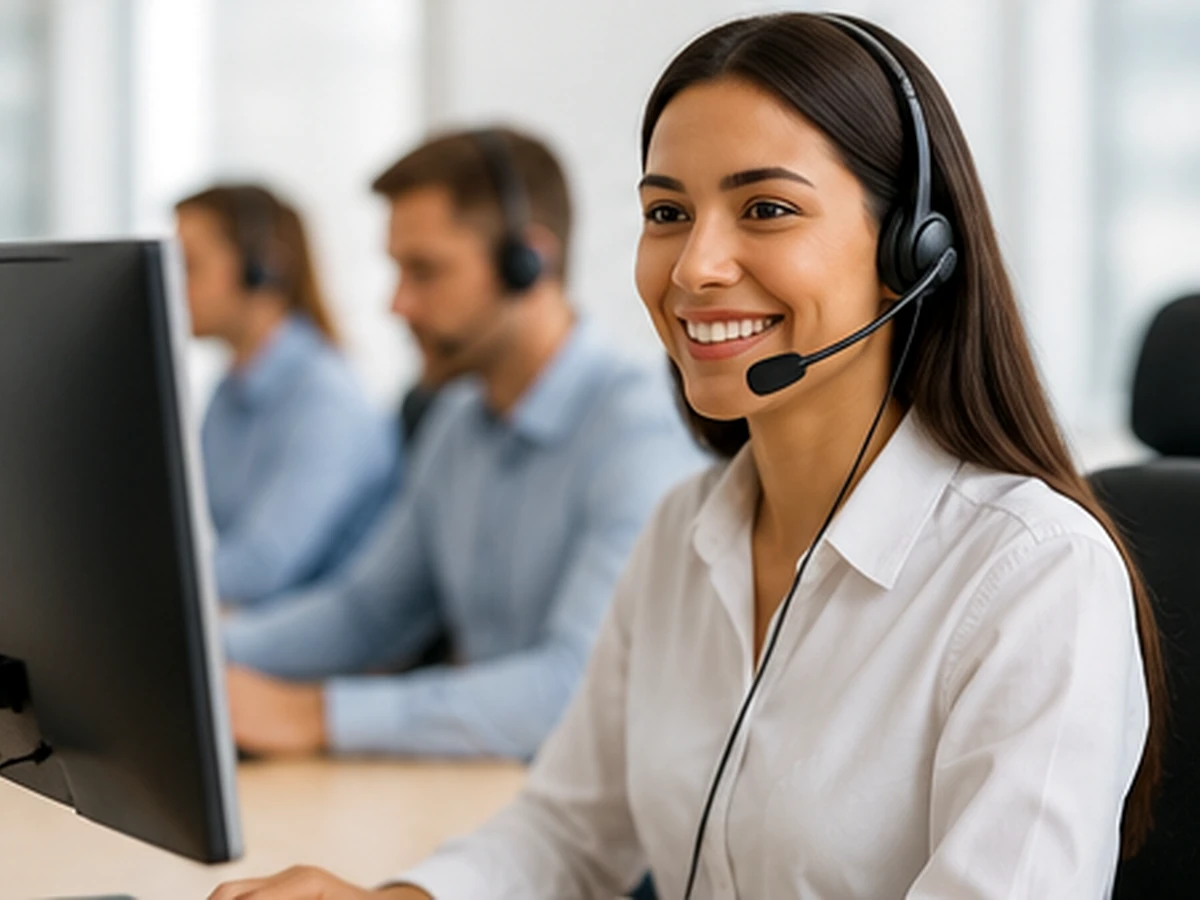 వినియోగదారులకు సహాయం చేస్తున్న కస్టమర్ సపోర్ట్ బృందం